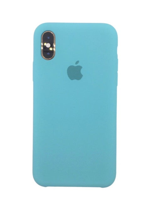 iPhone cover for iPhone X Xs classic silicone with logo blue