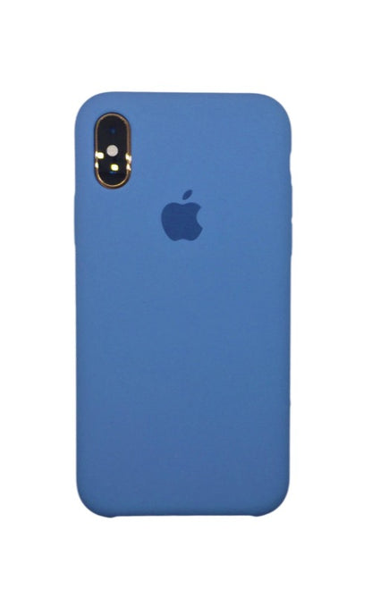 Silicone Classic Covers for iPhone XsMax  with logo blue