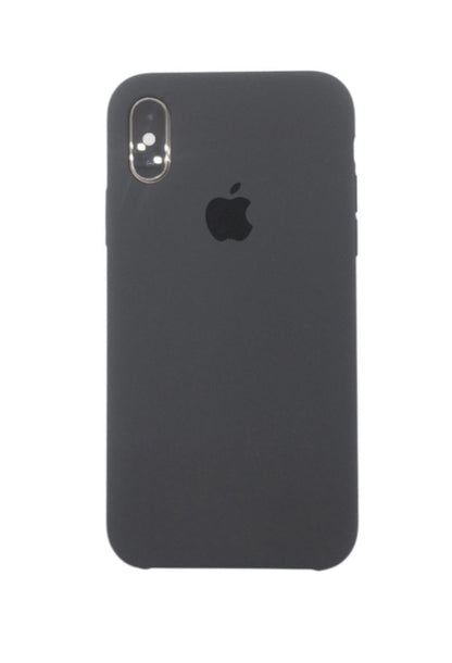 Silicone Classic Covers for iPhone XsMax  with logo grey