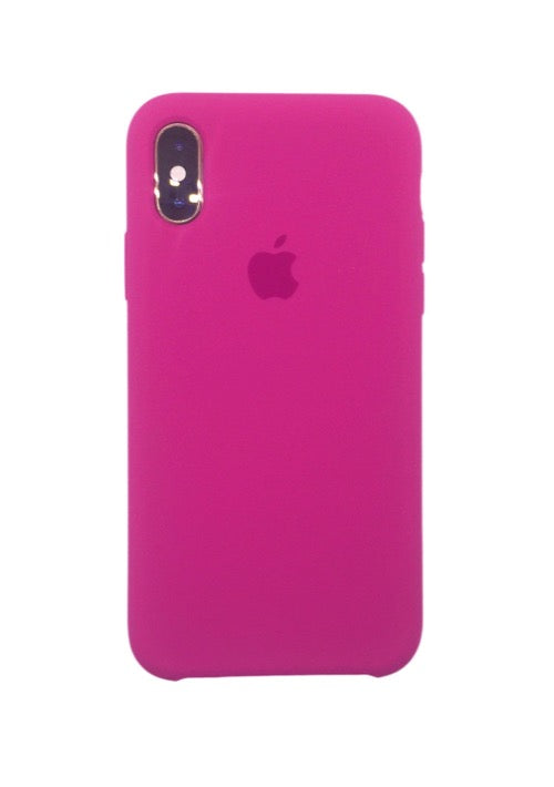 iPhone cover for iPhone Xr classic silicone with logo pink