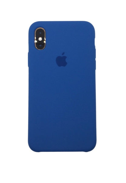 Silicone Classic Covers for iPhone XsMax  with logo blue