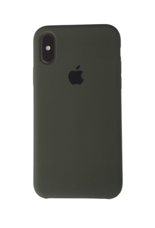 Silicone Classic Covers for iPhone XsMax  with logo green