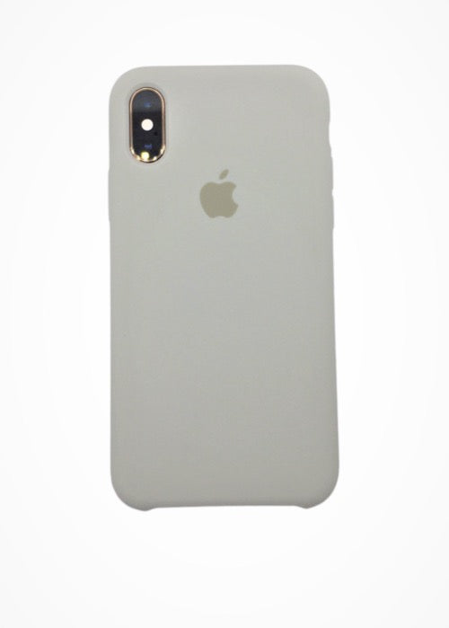 Silicone Classic Covers for iPhone XsMax  with logo grey
